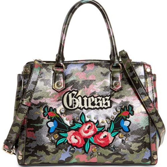 Guess Handbags - 🌺NWT Guess badland camouflage  satchel🌺